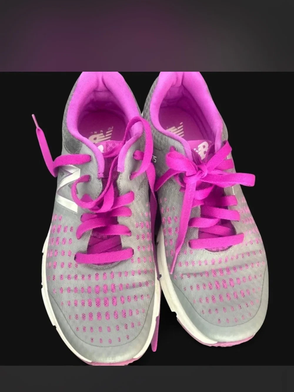 New Balance Gray and Hot Pink Women's Athletic Sneakers